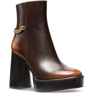 Michael Kors Carlisle Burnished Leather Platform Boot
